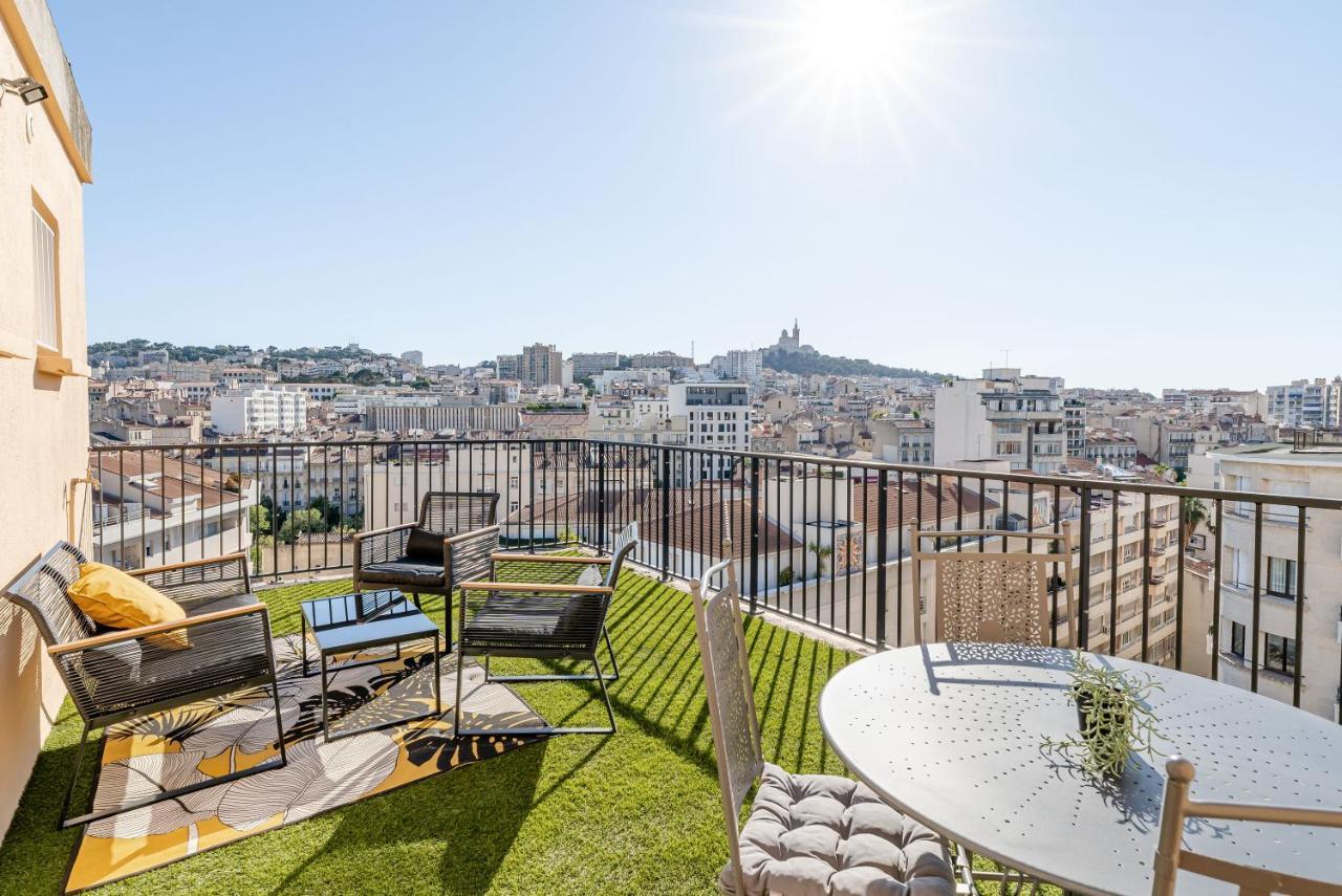 Apartamento Marseille: Superbe Vue Sur Notre-Dame De La Garde Exterior foto