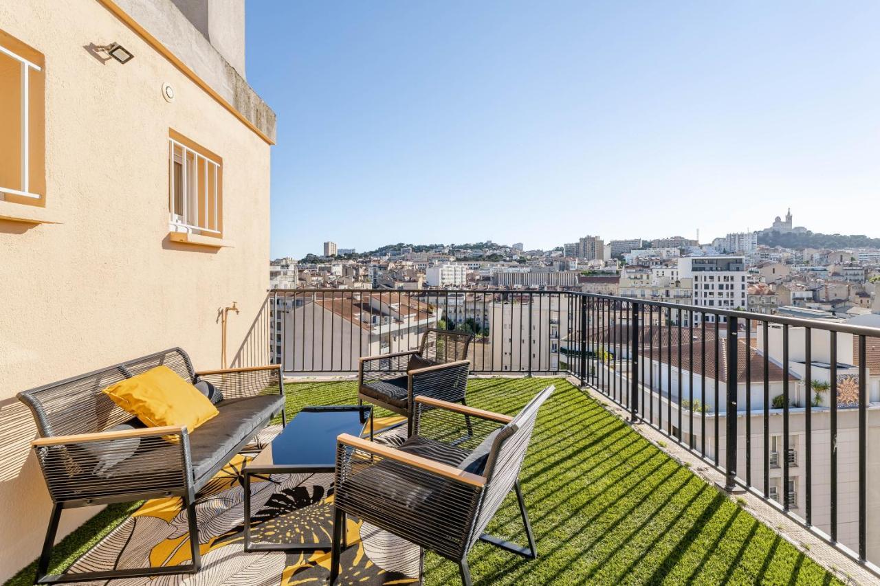 Apartamento Marseille: Superbe Vue Sur Notre-Dame De La Garde Exterior foto